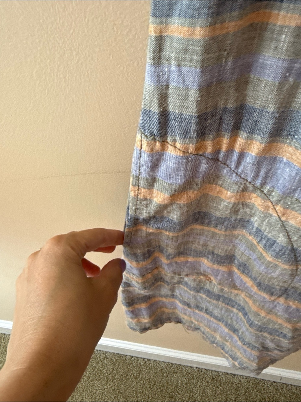 Toad&Co Striped Linen Linette Dress size M - Picture 3 of 6